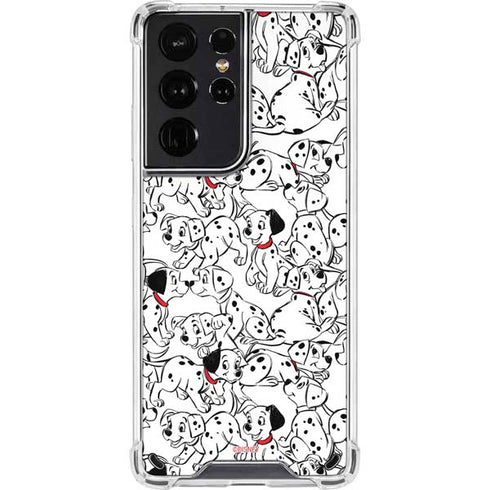 Disney 101 Dalmatians Pattern Galaxy S21 Ultra 5G Clear Case