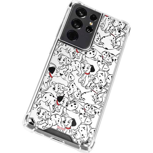 Disney 101 Dalmatians Pattern Galaxy S21 Ultra 5G Clear Case