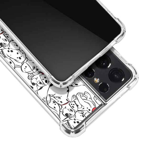 Disney 101 Dalmatians Pattern Galaxy S21 Ultra 5G Clear Case