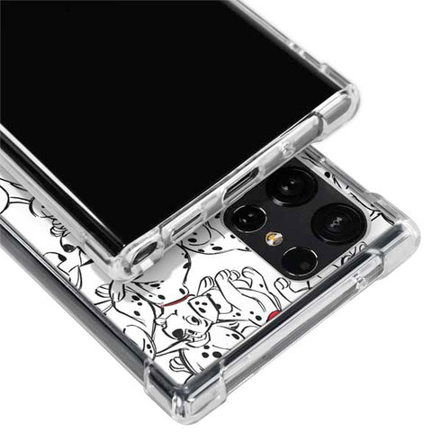 Disney 101 Dalmatians Pattern Galaxy S22 Ultra Clear Case
