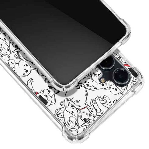 Disney 101 Dalmatians Pattern Galaxy S23 FE Clear Case