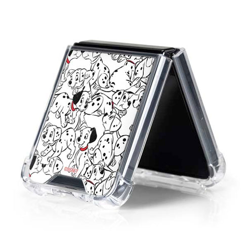 Disney 101 Dalmatians Pattern Galaxy Z Flip5 5G Clear Case