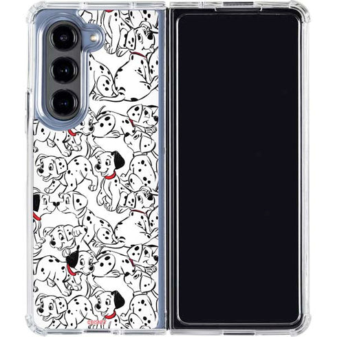 Disney 101 Dalmatians Pattern Galaxy Z Fold5 5G Clear Case