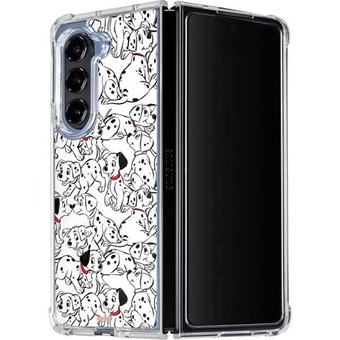 Disney 101 Dalmatians Pattern Galaxy Z Fold5 5G Clear Case