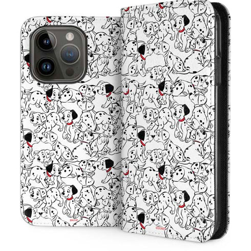 Disney 101 Dalmatians Pattern iPhone 14 Pro Folio Case