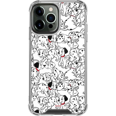 Disney 101 Dalmatians Pattern iPhone 14 Pro Max Clear Case