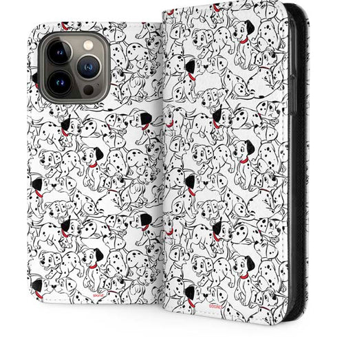 Disney 101 Dalmatians Pattern iPhone 14 Pro Max Folio Case