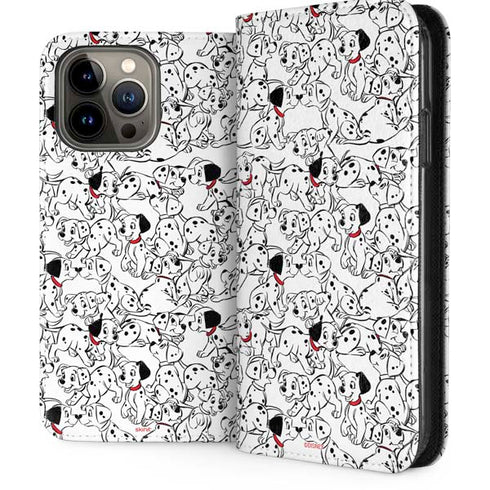 Disney 101 Dalmatians Pattern iPhone 15 Pro Max Folio Case