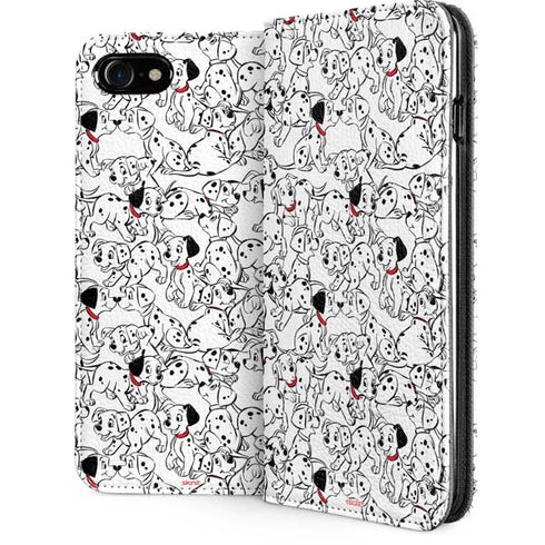 Disney 101 Dalmatians Pattern iPhone SE (2nd & 3rd Gen) Folio Case