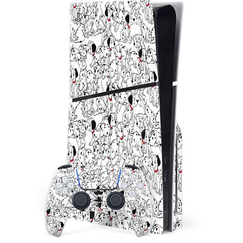 Disney 101 Dalmatians Pattern PS5 Slim Disk Bundle Skin