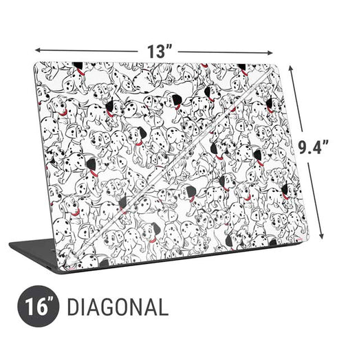 Disney 101 Dalmatians Pattern Universal Laptop 16in (13 x 9.4in) Skin