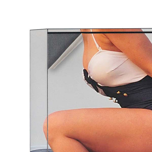 1940s Navy Pin-Up Girl On Corsair Fighter Plane Corsair 4000D Tempered Glass Mid-Tower ATX Case Skin