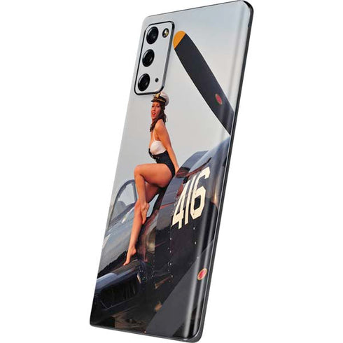 1940s Navy Pin-Up Girl On Corsair Fighter Plane Galaxy Note20 5G Skin