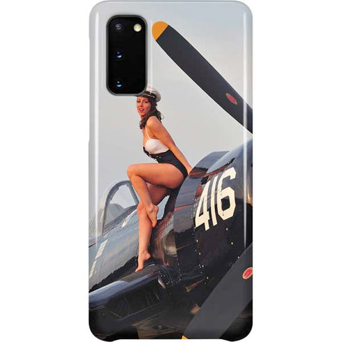 1940s Navy Pin-Up Girl On Corsair Fighter Plane Galaxy S20 Lite Case