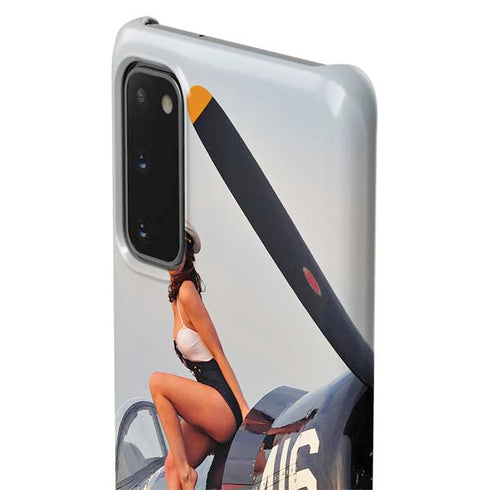 1940s Navy Pin-Up Girl On Corsair Fighter Plane Galaxy S20 Lite Case