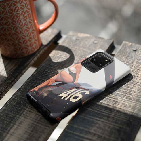 1940s Navy Pin-Up Girl On Corsair Fighter Plane Galaxy S20 Ultra 5G Pro Case