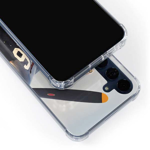 1940s Navy Pin-Up Girl On Corsair Fighter Plane Galaxy S24 Clear Case