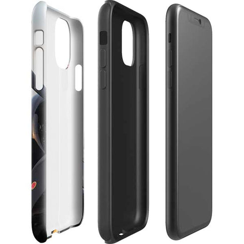 1940s Navy Pin-Up Girl On Corsair Fighter Plane iPhone 11 Impact Case