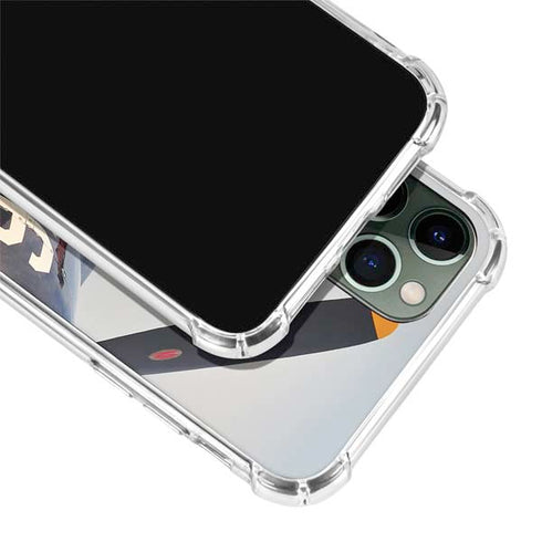 1940s Navy Pin-Up Girl On Corsair Fighter Plane iPhone 12 Pro Max Clear Case