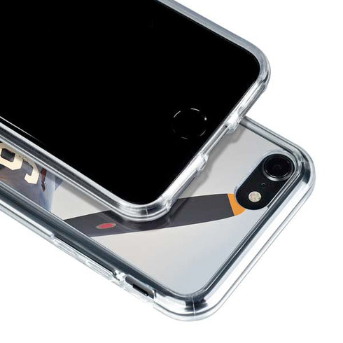 1940s Navy Pin-Up Girl On Corsair Fighter Plane iPhone SE (2nd & 3rd Gen) Clear Case