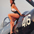 1940s Navy Pin-Up Girl On Corsair Fighter Plane iPhone XR Pro Case