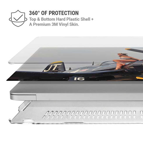 1940s Navy Pin-Up Girl On Corsair Fighter Plane MacBook Air 13in M1 (2021) Case plus Skin