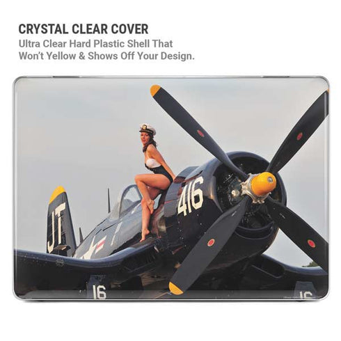1940s Navy Pin-Up Girl On Corsair Fighter Plane MacBook Pro 16in (2019-20) Case plus Skin