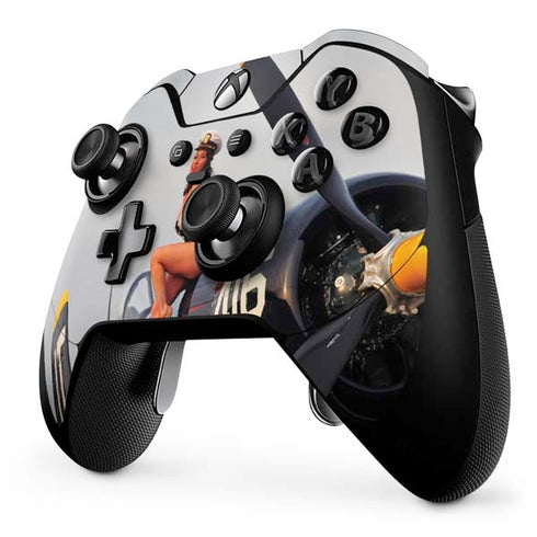 1940s Navy Pin-Up Girl On Corsair Fighter Plane Xbox One Elite Controller Skin