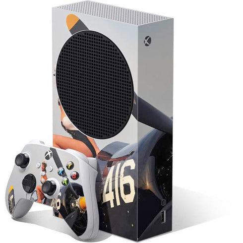 1940s Navy Pin-Up Girl On Corsair Fighter Plane Xbox Series S Skins