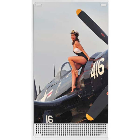 1940s Navy Pin-Up Girl On Corsair Fighter Plane Xbox Series S Bundle Skin