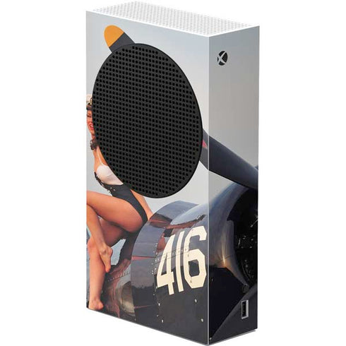 1940s Navy Pin-Up Girl On Corsair Fighter Plane Xbox Series S Console Skin