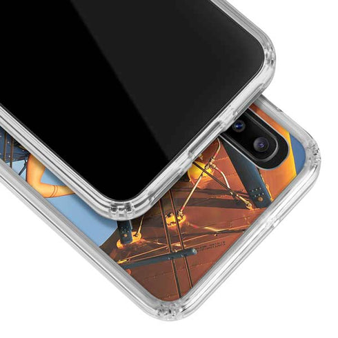 1940s Pin-Up On Stearman Biplane Galaxy A30 Clear Case