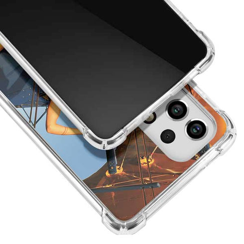 1940s Pin-Up On Stearman Biplane Galaxy A33 5G Clear Case