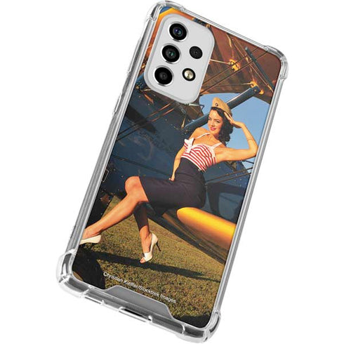 1940s Pin-Up On Stearman Biplane Galaxy A53 5G Clear Case