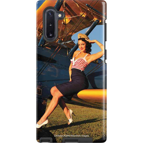 1940s Pin-Up On Stearman Biplane Galaxy Note 10 Pro Case