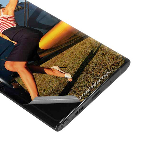 1940s Pin-Up On Stearman Biplane Galaxy Note 10 Skin