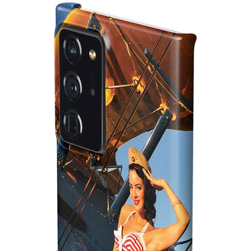 1940s Pin-Up On Stearman Biplane Galaxy Note20 Ultra 5G Lite Case