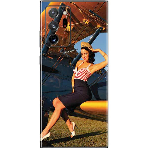 1940s Pin-Up On Stearman Biplane Galaxy Note20 Ultra 5G Skin