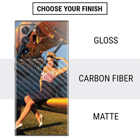 1940s Pin-Up On Stearman Biplane Galaxy Note20 Ultra 5G Skin