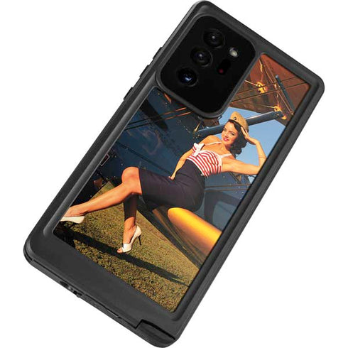 1940s Pin-Up On Stearman Biplane Galaxy Note20 Ultra 5G Waterproof Case