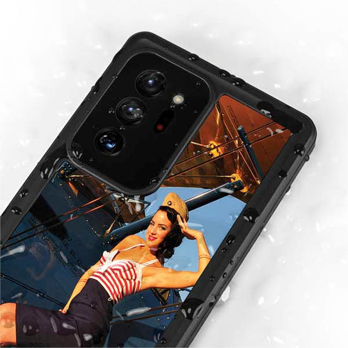 1940s Pin-Up On Stearman Biplane Galaxy Note20 Ultra 5G Waterproof Case