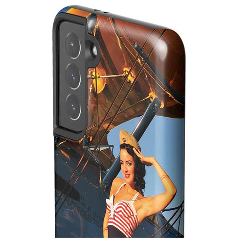 1940s Pin-Up On Stearman Biplane Galaxy S21 5G Pro Case