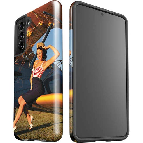 1940s Pin-Up On Stearman Biplane Galaxy S21 5G Pro Case