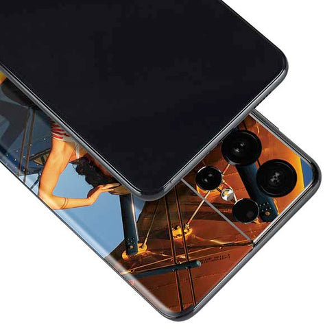 1940s Pin-Up On Stearman Biplane Galaxy S21 Ultra 5G Skin