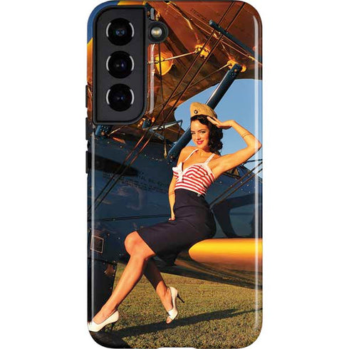 1940s Pin-Up On Stearman Biplane Galaxy S22 Pro Case