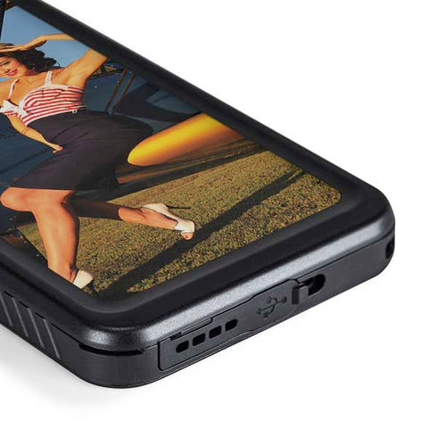 1940s Pin-Up On Stearman Biplane Galaxy S23 Plus Waterproof Case