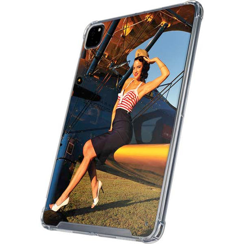 1940s Pin-Up On Stearman Biplane iPad Pro 12.9in (2020) Clear Case