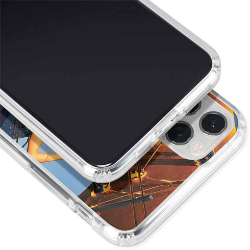 1940s Pin-Up On Stearman Biplane iPhone 11 Pro Clear Case