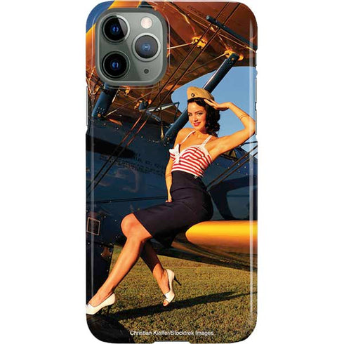 1940s Pin-Up On Stearman Biplane iPhone 11 Pro Lite Case