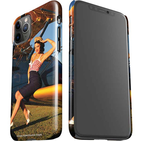 1940s Pin-Up On Stearman Biplane iPhone 11 Pro Lite Case
